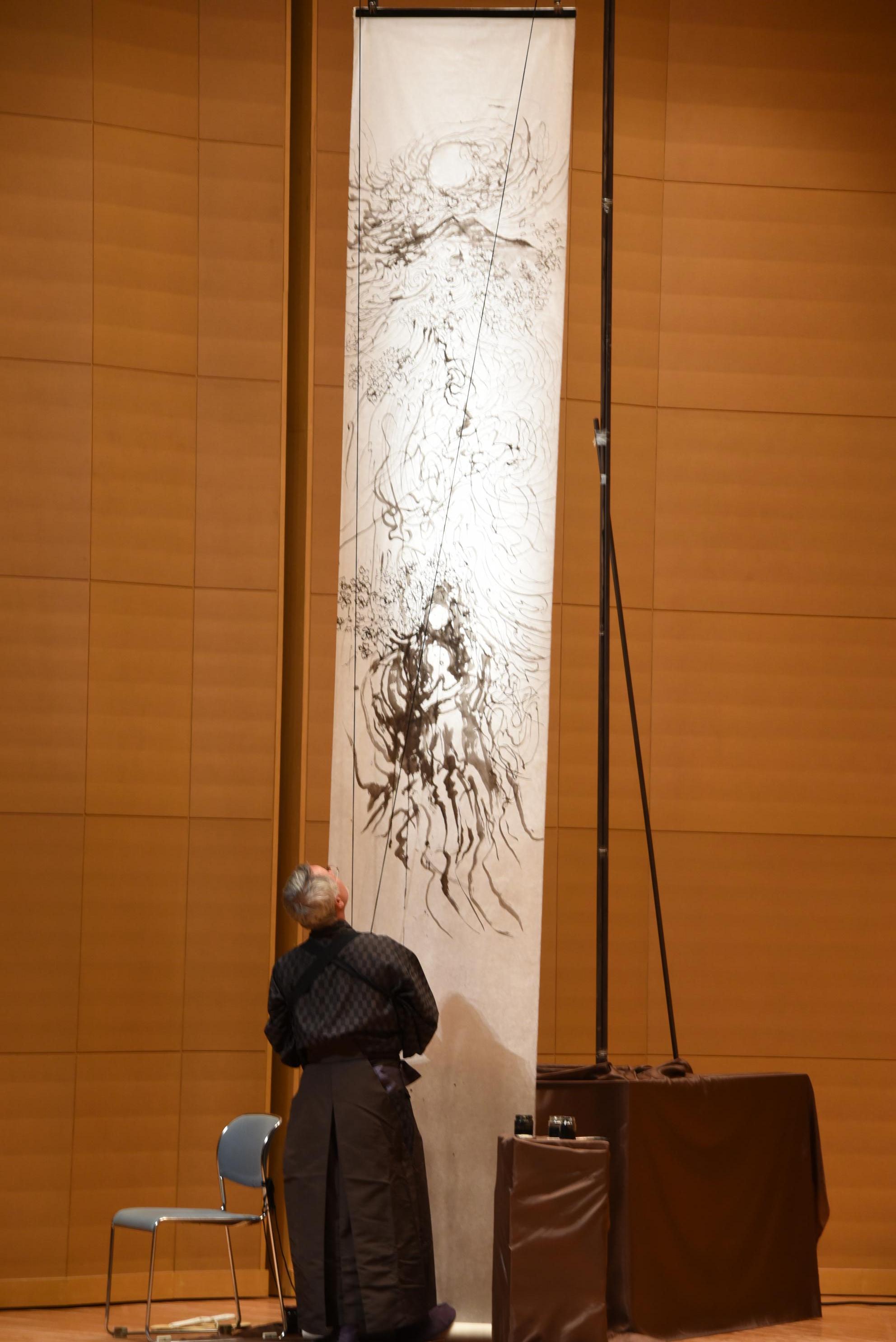 ライブペインティングで完成した絵