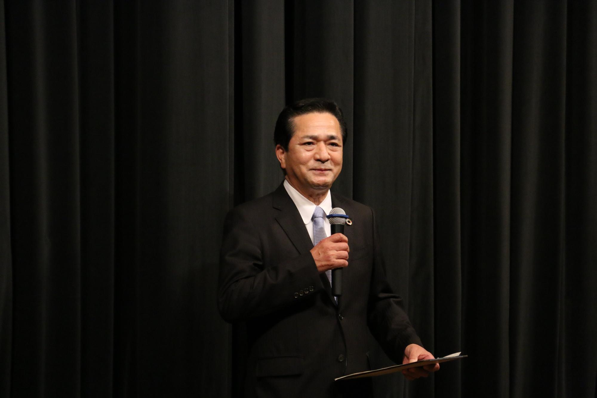 市長挨拶の様子