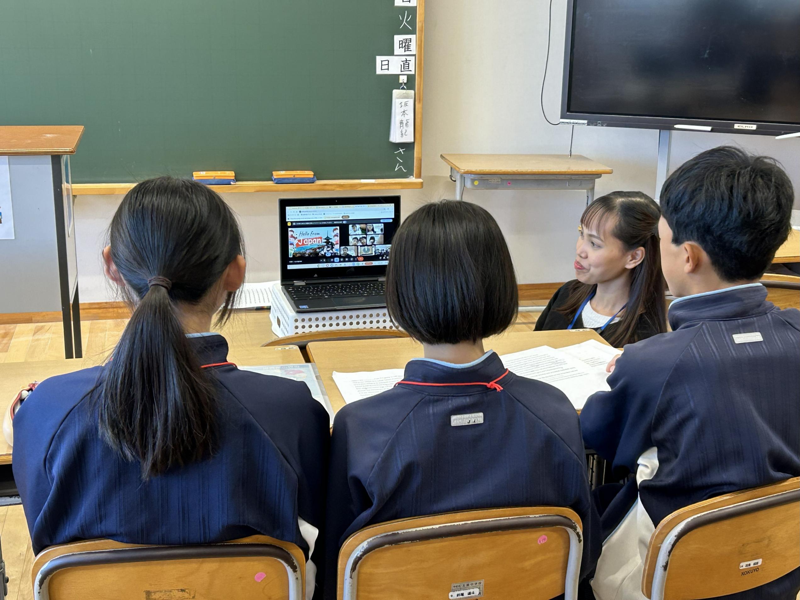 玉里学園とのオンライン交流