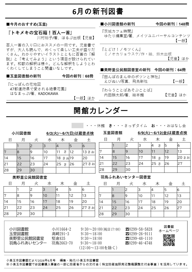 図書館だより5月号裏